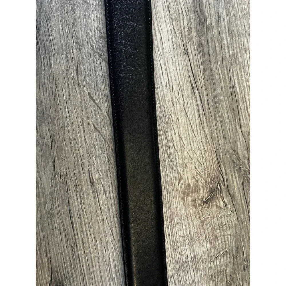 Roundtree & Yorke Black Full Grain Cowhide Dress Belt - Men's Size 44/110